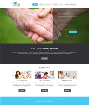 Design Wordpress par Empireweb pour Stages Home Health  | Design : #2691586