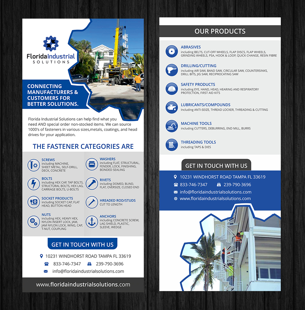 Diseño de Flyer por ecorokerz para Florida Industrial Solutions | Diseño #16300482