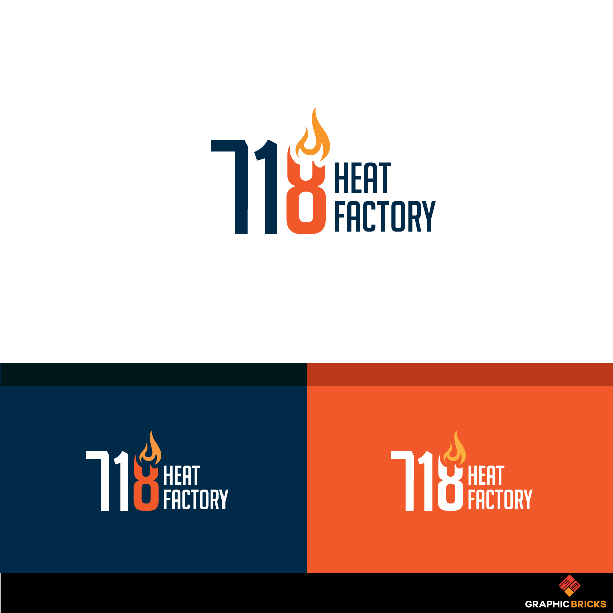 Logo Design by Graphic Bricks for 718 Heat Factory, LLC | Design #16290585