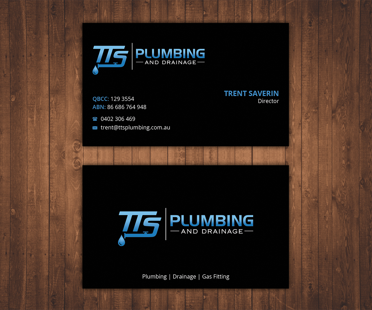 Business Card Design by Stylez Designz for TTS Plumbing and Drainage | Design #16355278