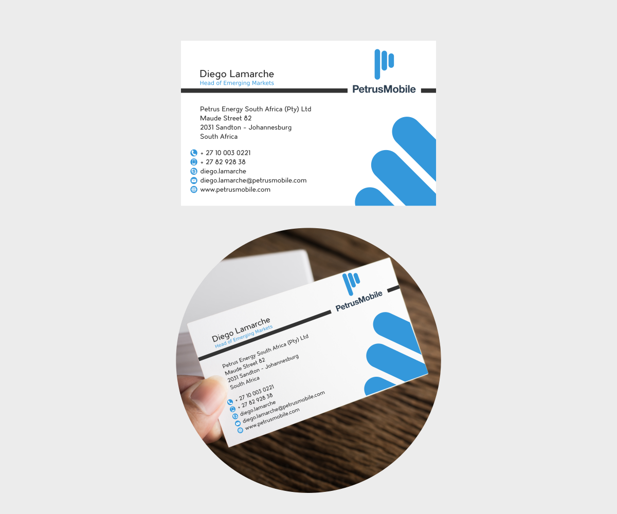 Business Card Design by Tycoone for Petrus SA | Design #16291861