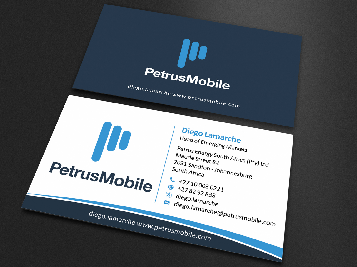 Business Card Design by SKYdesign for Petrus SA | Design #16304031
