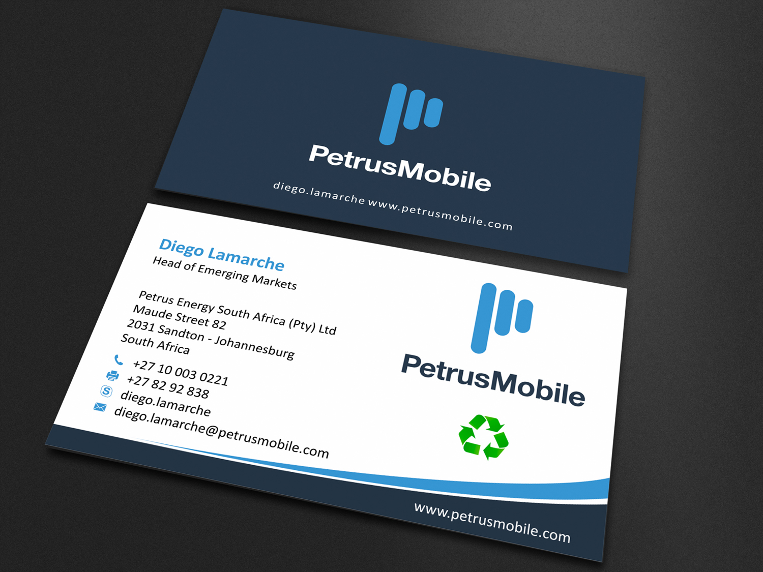 Business Card Design by SKYdesign for Petrus SA | Design #16304032
