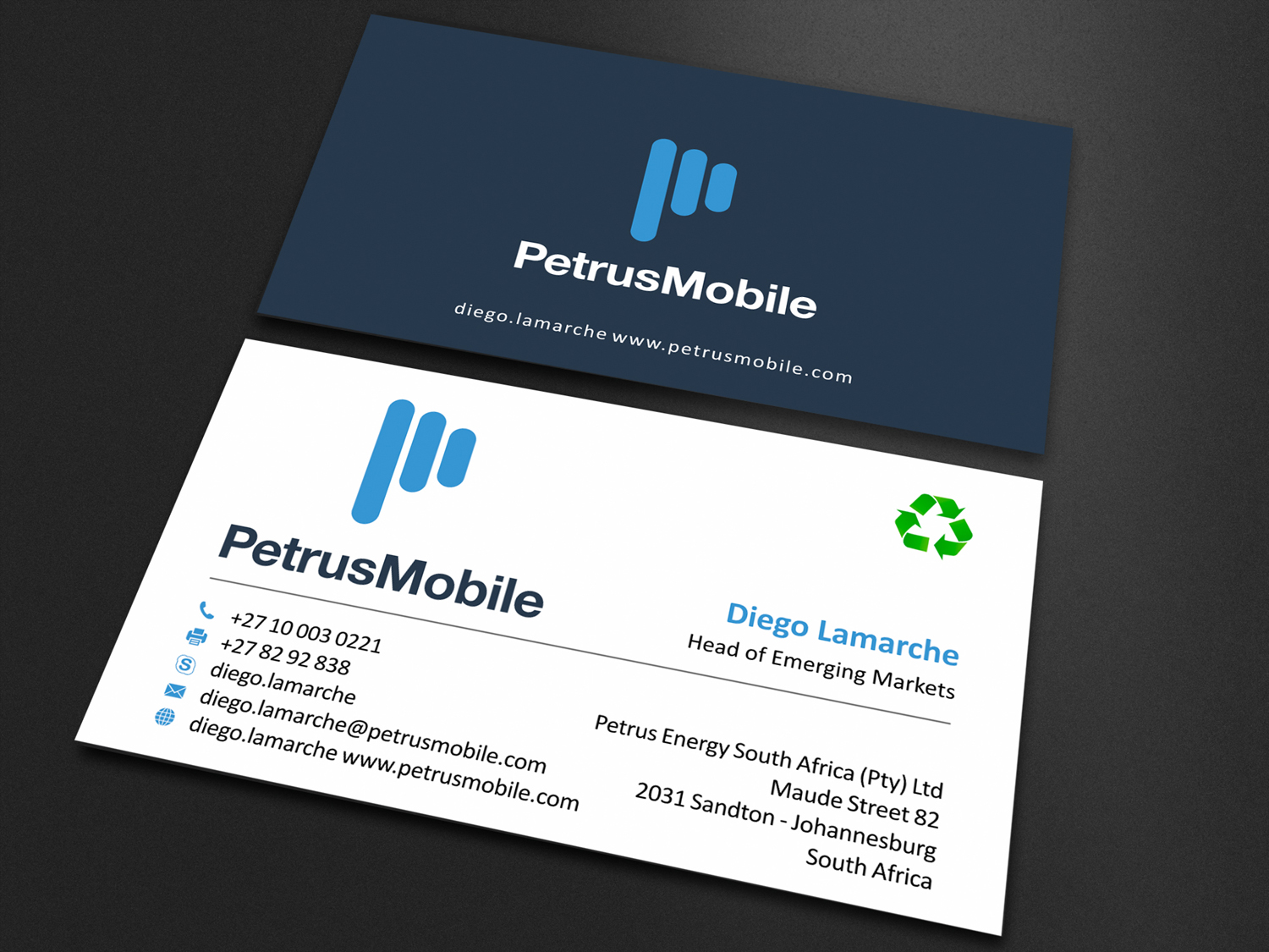 Business Card Design by SKYdesign for Petrus SA | Design #16304048