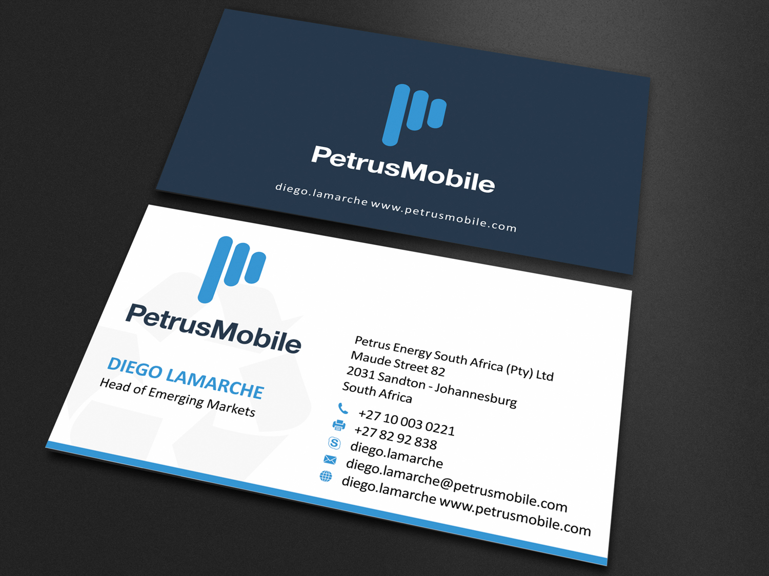 Business Card Design by SKYdesign for Petrus SA | Design #16304049