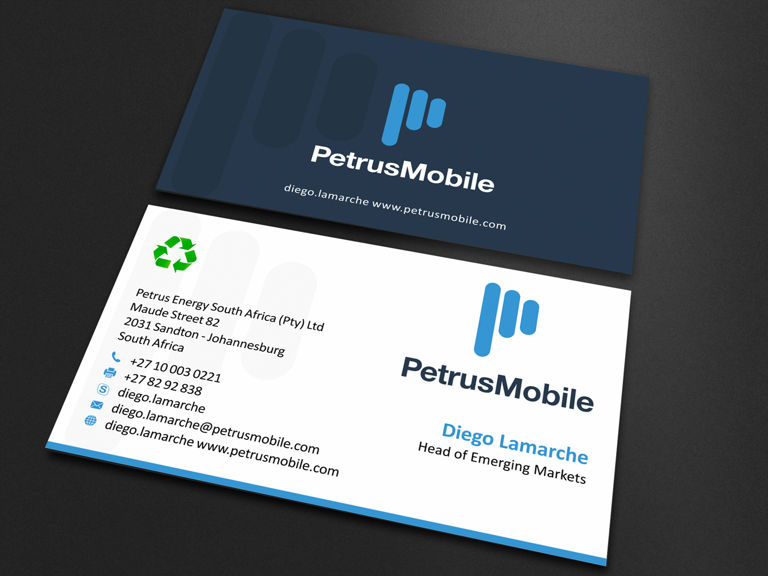Business Card Design by SKYdesign for Petrus SA | Design #16304051