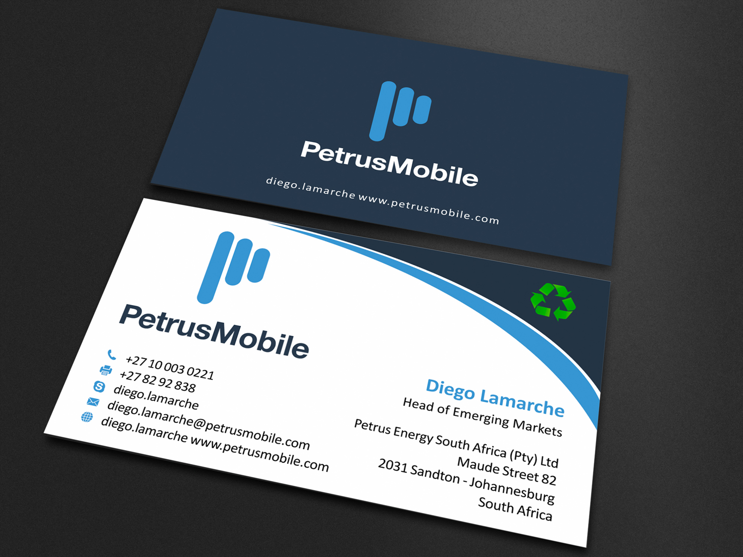 Business Card Design by SKYdesign for Petrus SA | Design #16304062