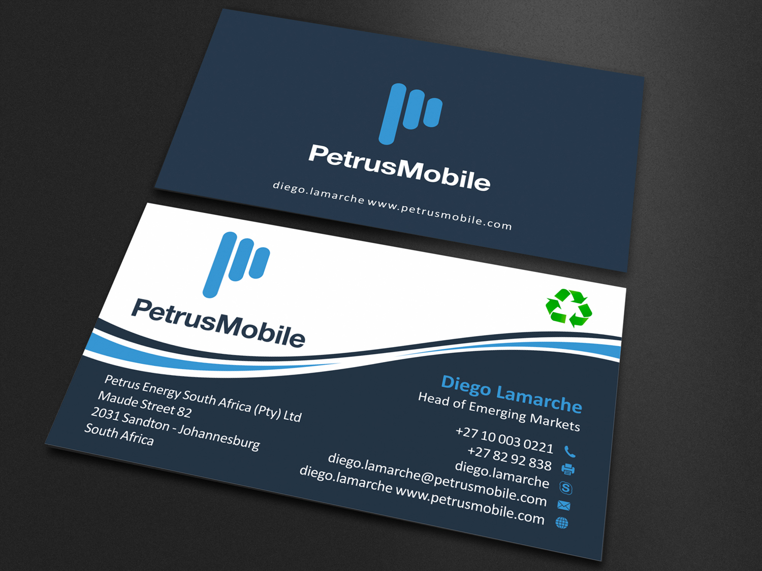 Business Card Design by SKYdesign for Petrus SA | Design #16304064