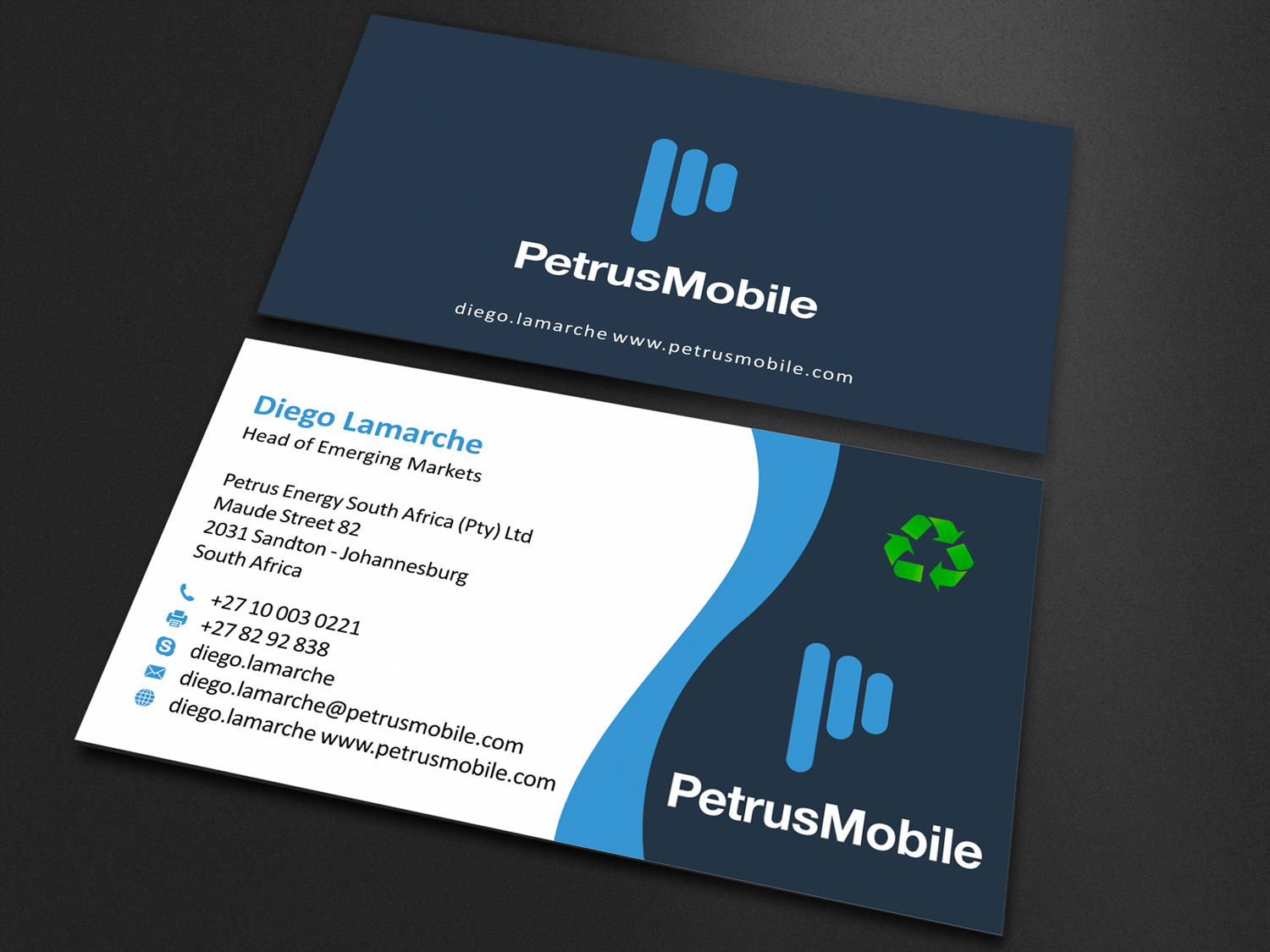 Business Card Design by SKYdesign for Petrus SA | Design #16304068