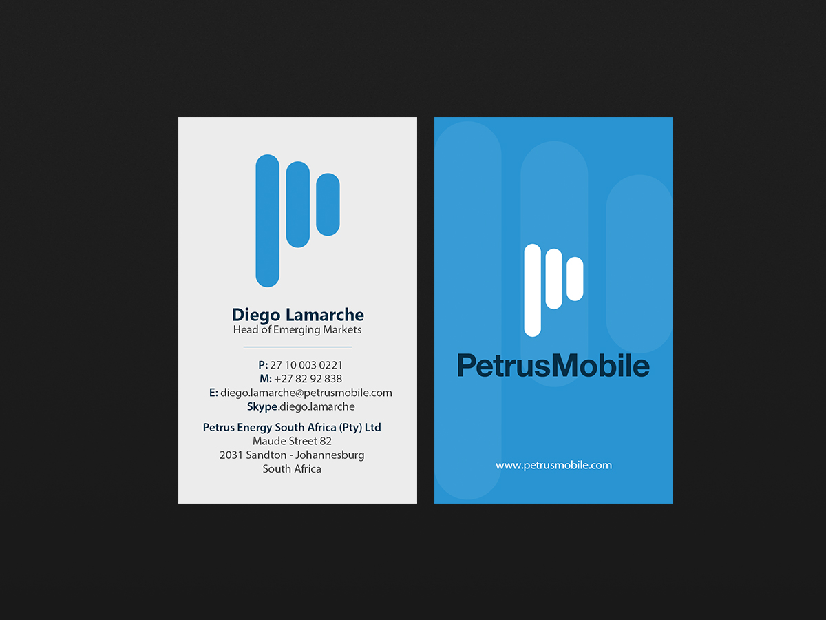 Business Card Design by Creations Box 2015 for Petrus SA | Design #16295611