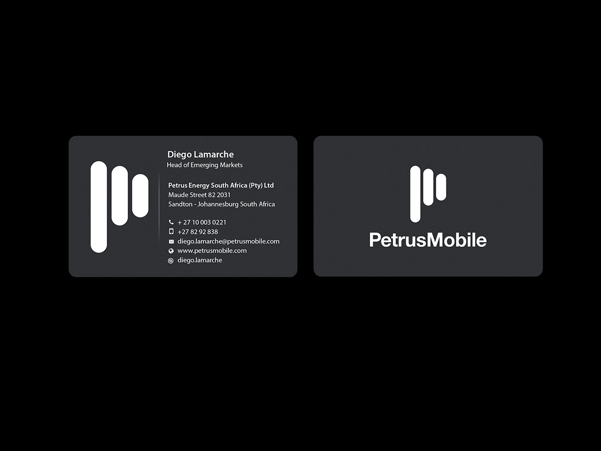 Business Card Design by Creations Box 2015 for Petrus SA | Design #16299249