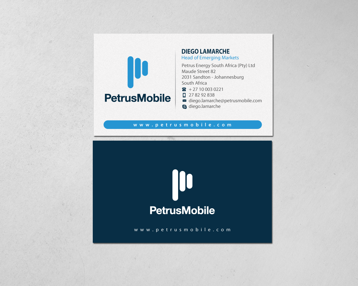Visitenkarten-Design von Brand aid für Petrus SA | Design #16300956
