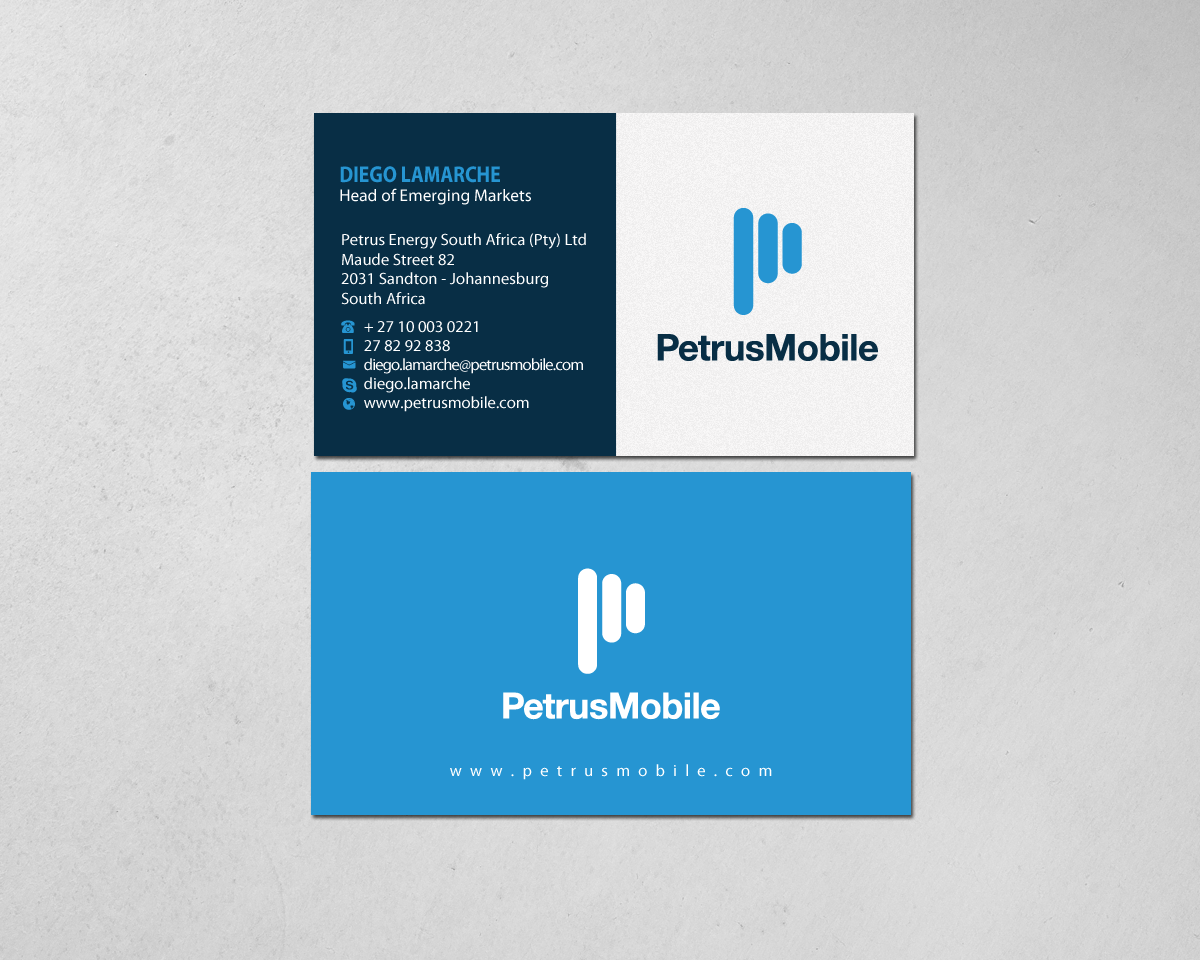 Business Card Design by Brand aid for Petrus SA | Design #16300958