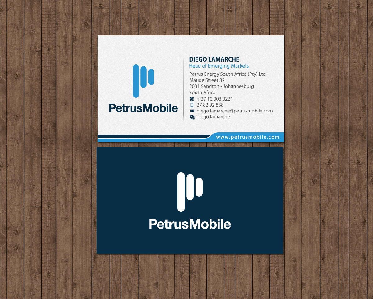Business Card Design by Brand aid for Petrus SA | Design #16300966