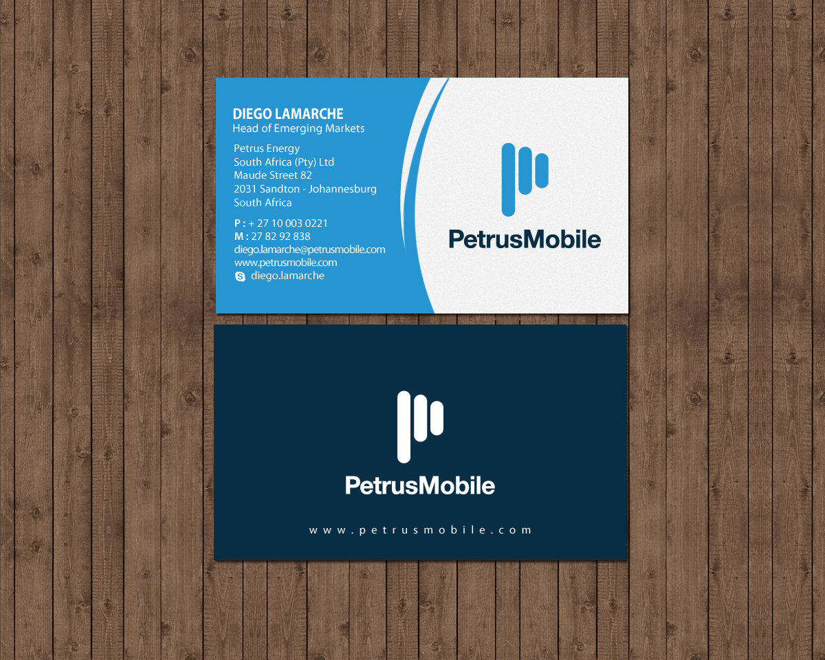 Business Card Design by Brand aid for Petrus SA | Design #16300971