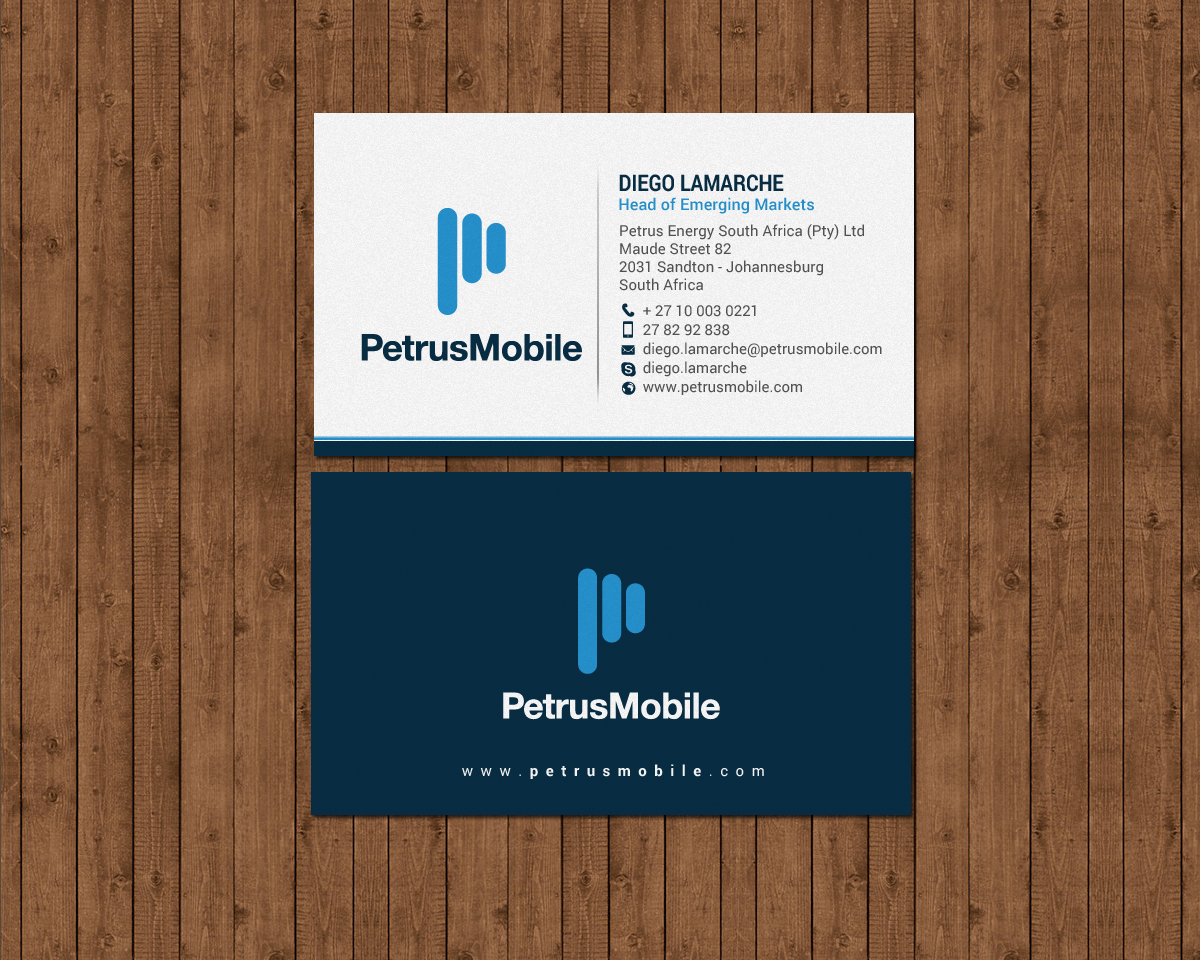 Design de Carte de Visite par chandrayaan.creative pour Petrus SA | Design #16300065