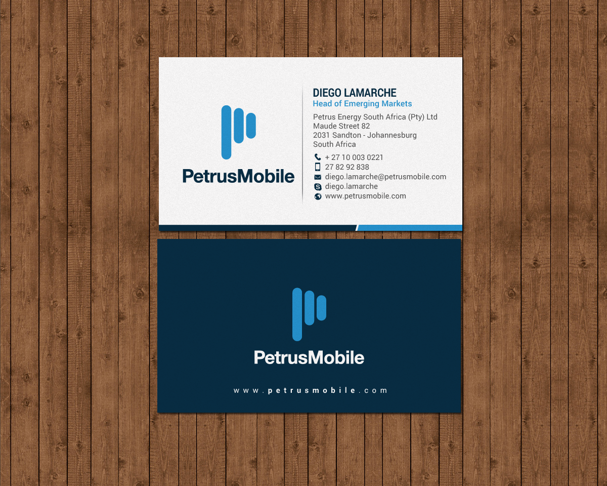 Design de Carte de Visite par chandrayaan.creative pour Petrus SA | Design #16300285