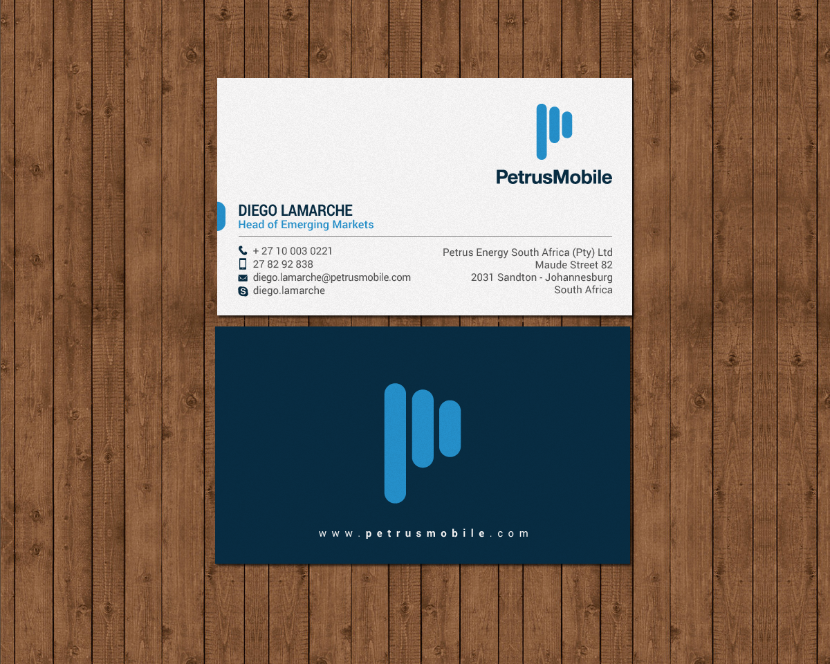 Visitenkarten-Design von chandrayaan.creative für Petrus SA | Design #16300286