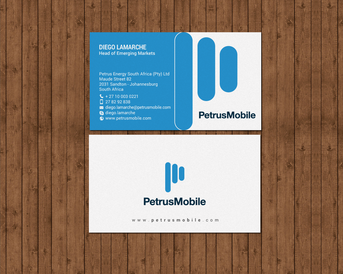 Visitenkarten-Design von chandrayaan.creative für Petrus SA | Design #16300411