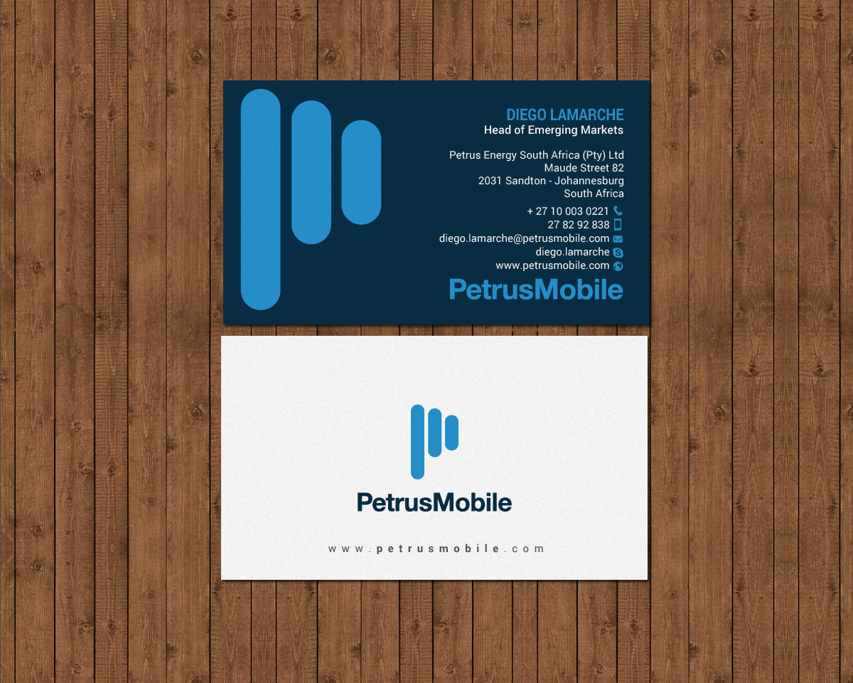 Business Card Design by chandrayaan.creative for Petrus SA | Design #16300413
