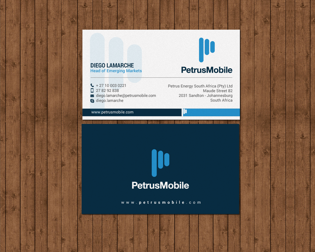 Business Card Design by chandrayaan.creative for Petrus SA | Design #16300739