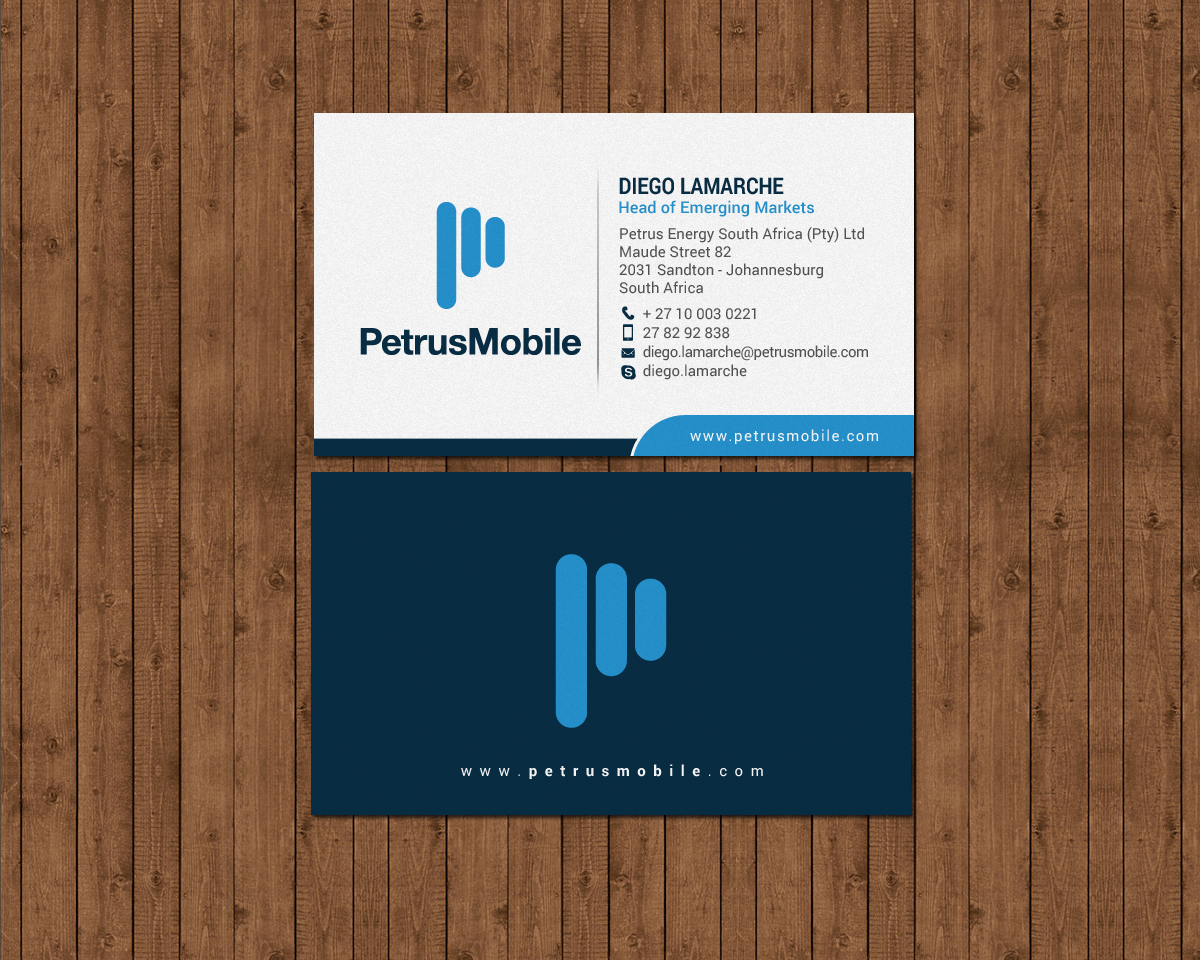 Business Card Design by chandrayaan.creative for Petrus SA | Design #16300740