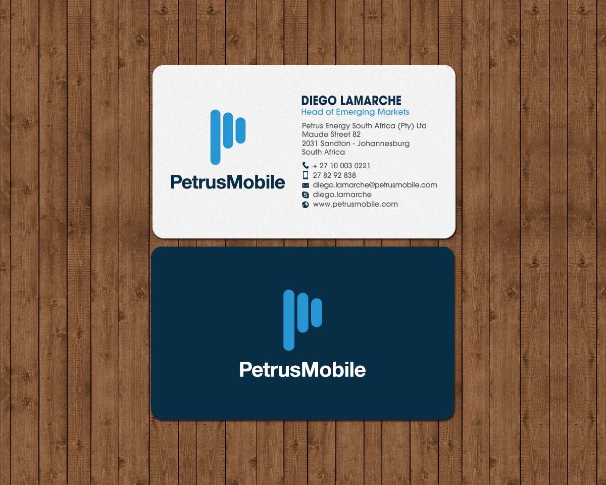 Business Card Design by chandrayaan.creative for Petrus SA | Design #16304075