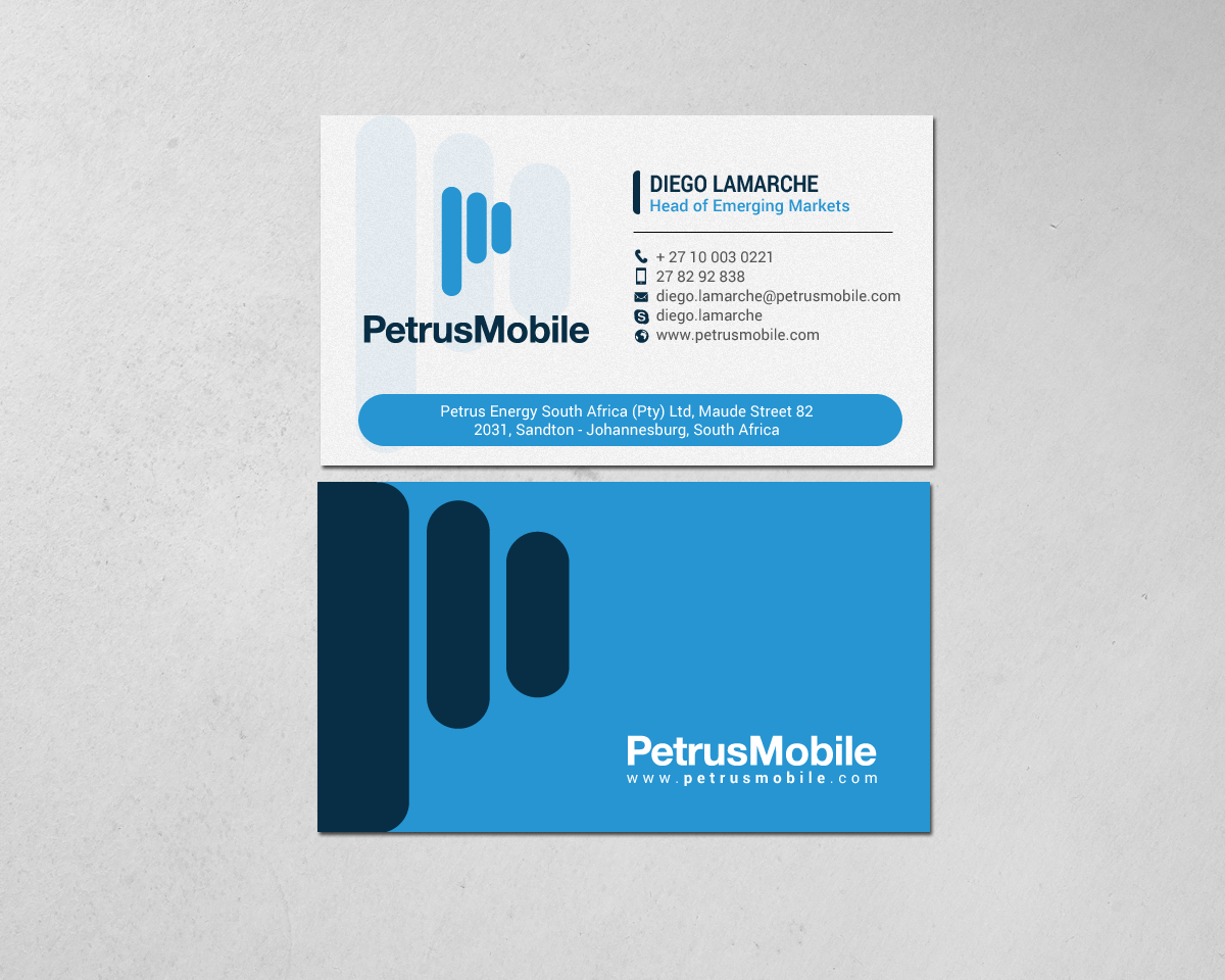 Business Card Design by chandrayaan.creative for Petrus SA | Design #16304383