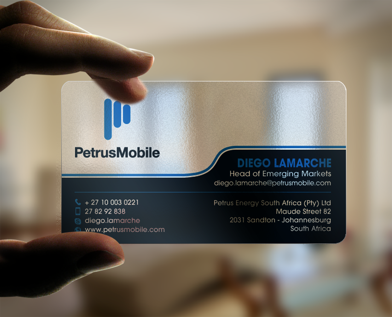 Business Card Design by chandrayaan.creative for Petrus SA | Design #16307237