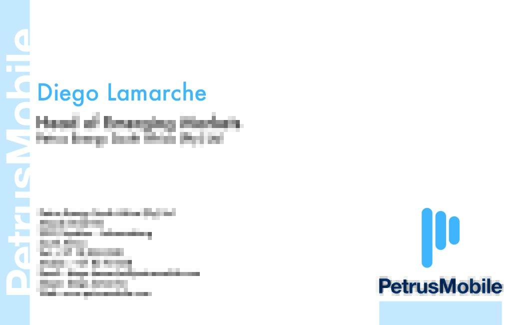 Business Card Design by Alaa Gamal for Petrus SA | Design #16288673