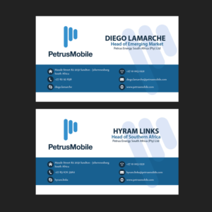Business Card Design by oomardesigns for Petrus SA | Design #16307916