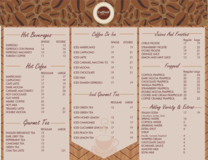 Design de Menu par yadavsushil pour Caffeine | Design #16361400