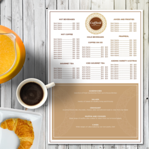 Menu Design by gooddesign for Caffeine | Design: #16354157