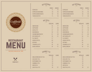 Menu Design by Vishal Vishwakarma 