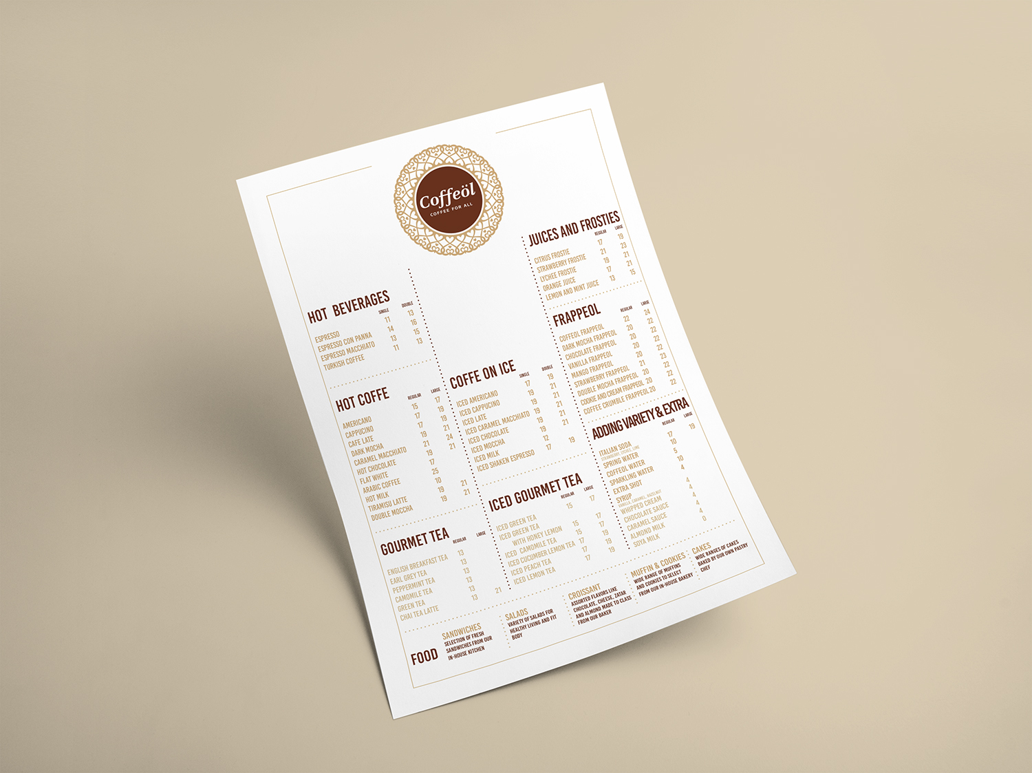 Menu Design by banedsgn for Caffeine | Design #16323179