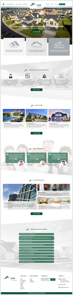 Web Site Design for a Finance (lending) Company | Web Design by -Marc-