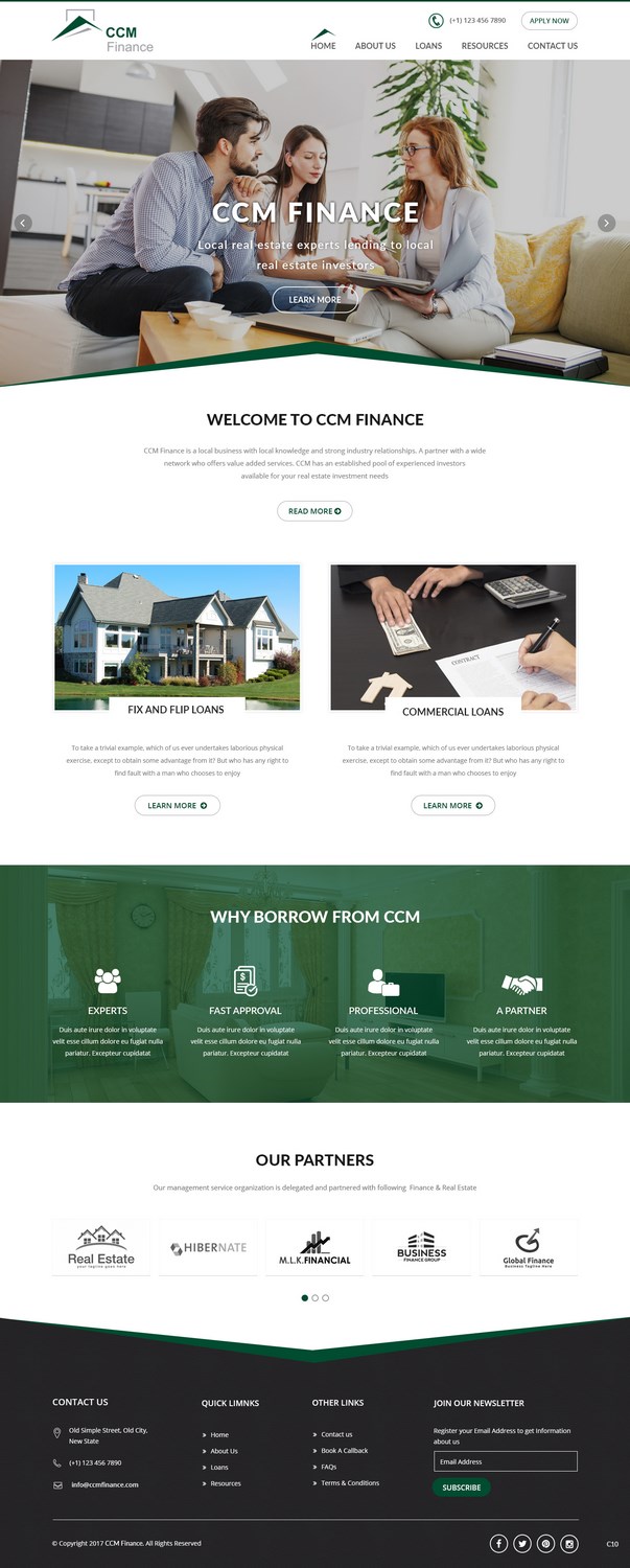 Web Design by pb for Carpathian Capital Management, LLC | Design #16292870