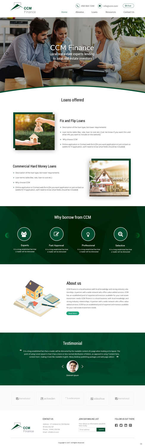 Web Design by pb for Carpathian Capital Management, LLC | Design #16292872
