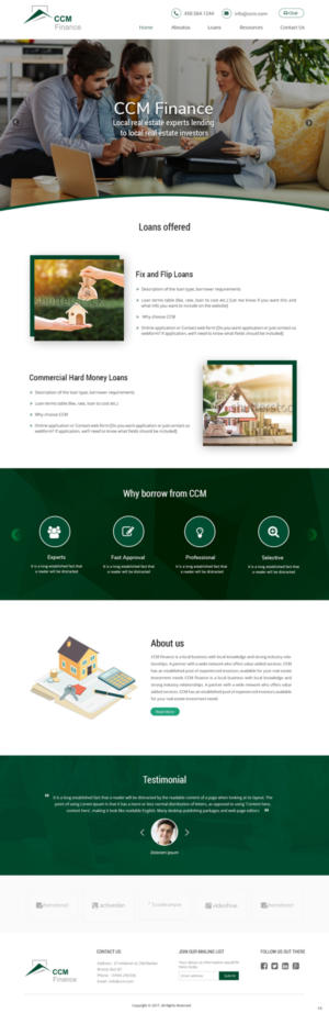 Web Design by pb for Carpathian Capital Management, LLC | Design: #16292872