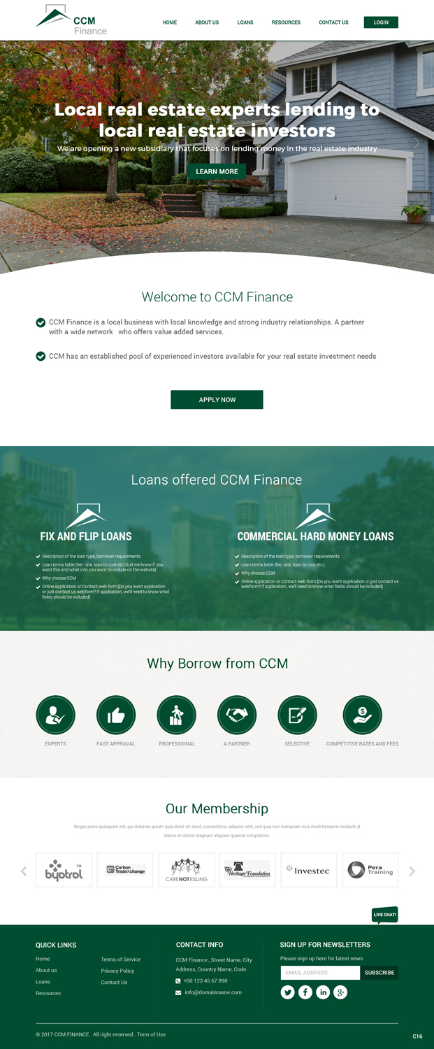 Web-Design von pb für Carpathian Capital Management, LLC | Design #16292873