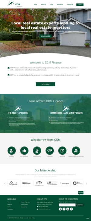 Web Design by pb for Carpathian Capital Management, LLC | Design: #16292873