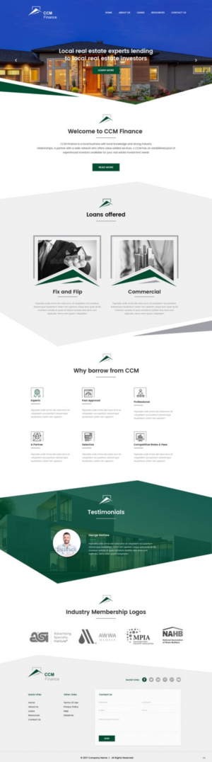 Web Design by pb for Carpathian Capital Management, LLC | Design: #16292880
