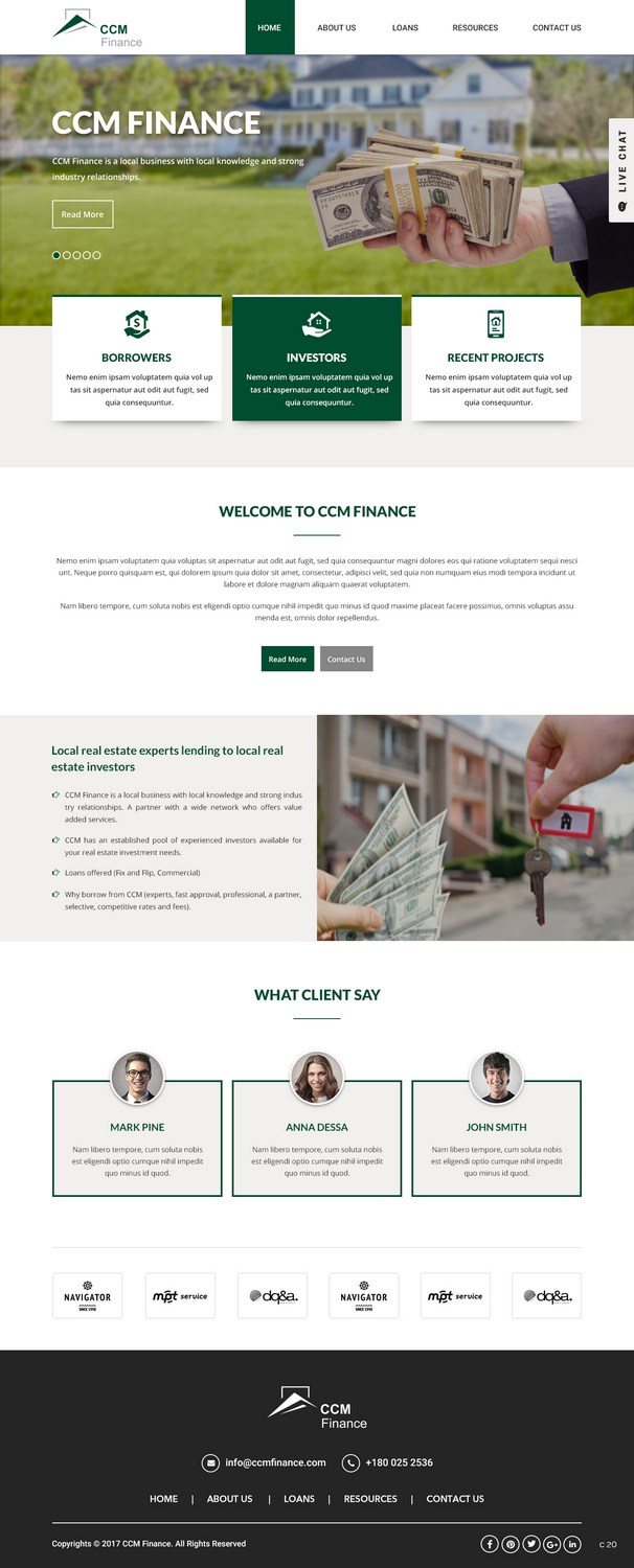 Web Design by pb for Carpathian Capital Management, LLC | Design #16292883