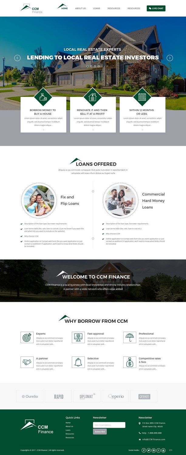 Web Design by pb for Carpathian Capital Management, LLC | Design #16294554