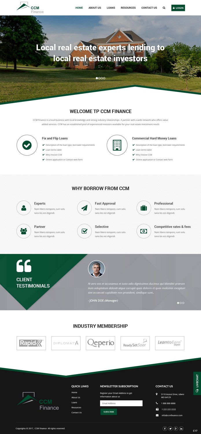 Web Design by pb for Carpathian Capital Management, LLC | Design #16294556