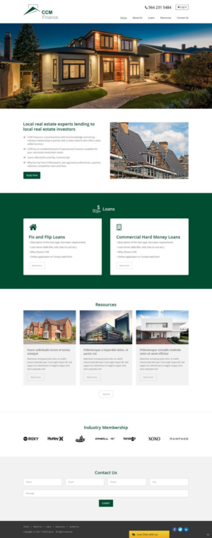 Web Design by pb for Carpathian Capital Management, LLC | Design: #16307644