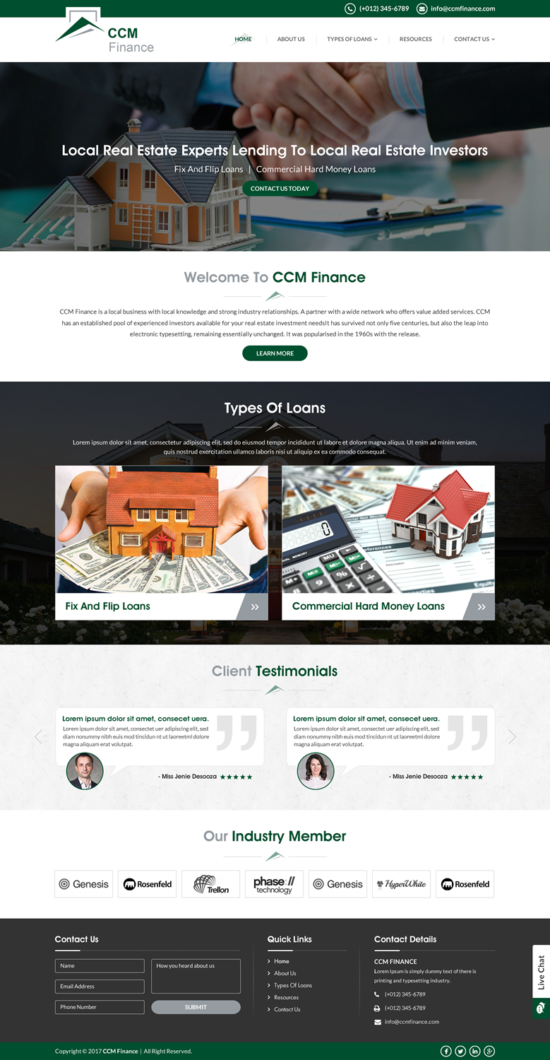 Web Design by Sbss for Carpathian Capital Management, LLC | Design #16317998