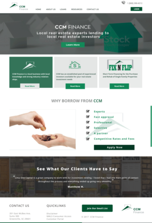 Web Design by GK for Carpathian Capital Management, LLC | Design #16316826