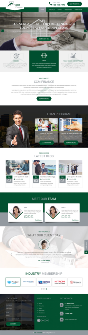 Web Design by rightway for Carpathian Capital Management, LLC | Design: #16296255