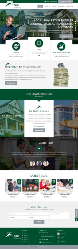 Web Design by rightway for Carpathian Capital Management, LLC | Design: #16296256
